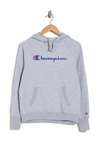 Champion Powerblend Graphic Hoodie In Oxford Gra