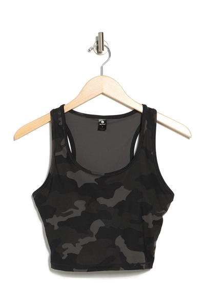 90 Degree By Reflex Long Line Camo Sports Bra In P557 Camo Army Gree