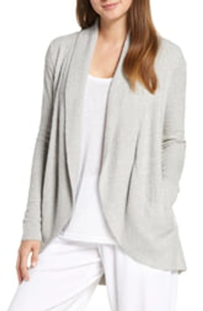 Barefoot Dreams (r) Cozychic Lite(r) Circle Cardigan In He Pewter/ Pearl