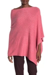 La Fiorentina Embellished Rhinestone Poncho In Watermelon Red