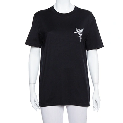 Pre-owned Givenchy Black Cotton Devil Print Crewneck T-shirt L