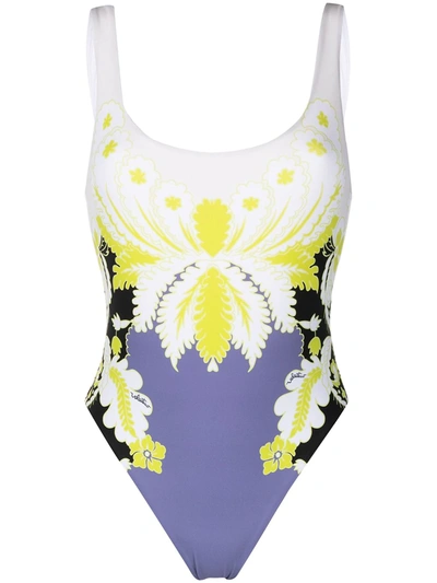 Valentino World Arazzo Print Swimsuit In Multicolour