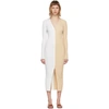 STAUD STAUD WHITE AND TAN SHOKO CARDIGAN DRESS