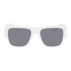 Versace Men's Greca Oversized Square Acetate Sunglasses In White