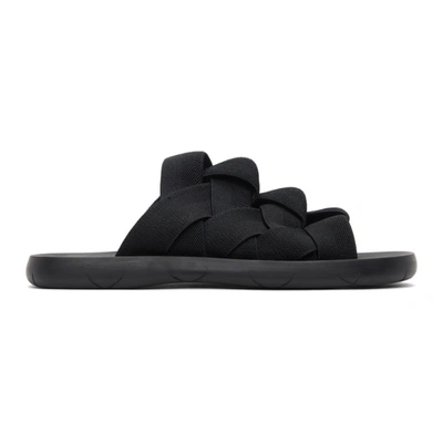 Bottega Veneta Elasticated Intrecciato Sandals In Black