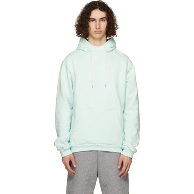 John Elliott Beach Drawstring Cotton Hoodie In Mint