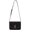 SAINT LAURENT BLACK CANVAS MEDIUM SOLFERINO BAG