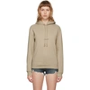 SAINT LAURENT BEIGE RIVE GAUCHE LOGO HOODIE