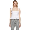 BROCK COLLECTION WHITE LINEN SILVIA TANK TOP