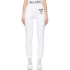 MOSCHINO WHITE DOUBLE QUESTION MARK LOUNGE PANTS