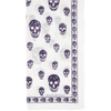 ALEXANDER MCQUEEN WHITE & BLUE SKULL SCARF