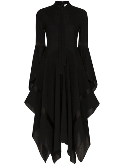 Jw Anderson Handkerchief-hem Dress In Black