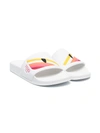 Fendi Kids' Monster Eyes Slide Sandal In White