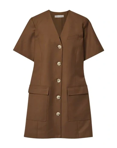 Anna Quan Short Dresses In Brown