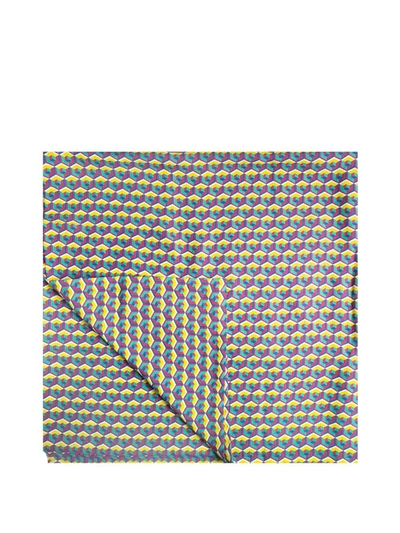 La Doublej Geometric-pattern Small Tablecloth In Yellow