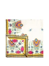 LA DOUBLEJ MEXICO-PRINT LINEN TABLECLOTH