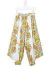 Lanvin Enfant Teen Paisley-print Palazzo Pants In Blue