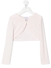 Monnalisa Teen Button-fastening Knitted Cardigan In Pink
