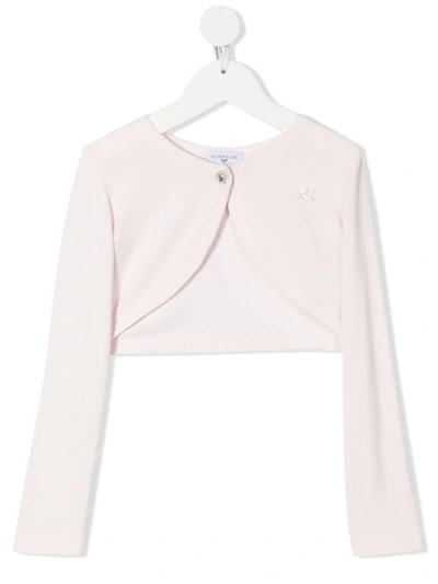 Monnalisa Teen Button-fastening Knitted Cardigan In White