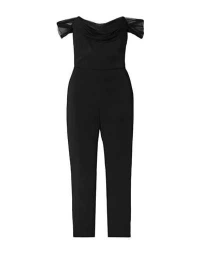 Cushnie Woman Jumpsuit Black Size 12 Viscose, Elastane, Silk