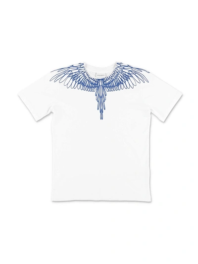Marcelo Burlon County Of Milan Kids' Wings Print Cotton Jersey T-shirt In White