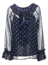 P.a.r.o.s.h Polka-dot Pattern Blouse In Blue