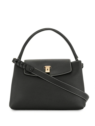 Bally Layka Leather Tote Bag In Black