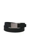 BURBERRY REVERSIBLE CHECKERED BELT IN SMOKY BLACK