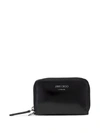 JIMMY CHOO DANNY LOGO-APPLIQUÉ POUCH