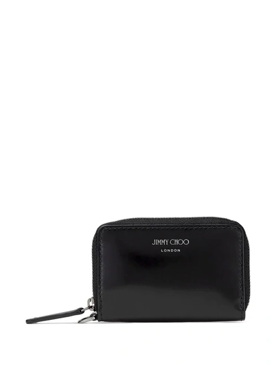 Jimmy Choo Danny Logo-appliqué Pouch In Black