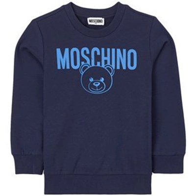 Moschino Navy Logo Print Sweatshirt