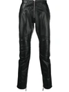 JUST CAVALLI LEATHER BIKER TROUSERS