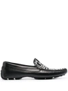 JUST CAVALLI LOGO SLIP-ON LOAFERS