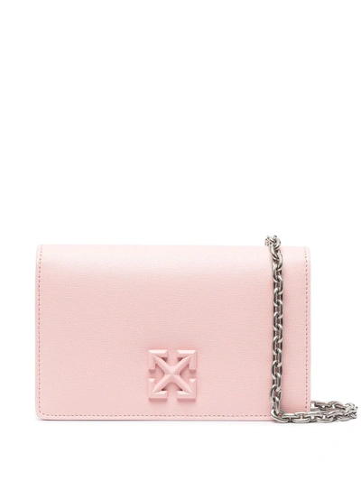 Off-white Women's Jitney 0.5 Leather Crossbody Bag In Pink