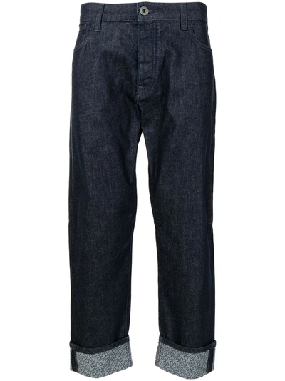 Emporio Armani Cropped-leg Denim Jeans In Blue
