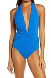ROBIN PICCONE OLIVIA PLUNGE KNOT ONE PIECE,703738684756