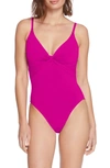 ROBIN PICCONE OLIVIA KNOT DETAIL ONE-PIECE SWIMSUIT,703738683155