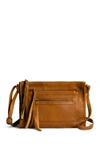 Day & Mood Anni Multi Zip Leather Crossbody Bag In Whiskey