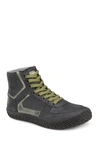 Hybrid Green Label Drifter Leather Mid Sneaker In Black