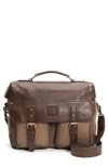 FRYE ETHAN CANVAS & LEATHER BRIEFCASE,722947852770