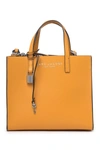 Marc Jacobs Mini Grind Coated Leather Tote In Golden Poppy