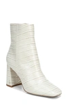 Sam Edelman Codie Square Toe Bootie In Modern Ivory Leather