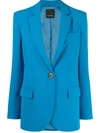 Pinko Single-breasted Blazer In Blue