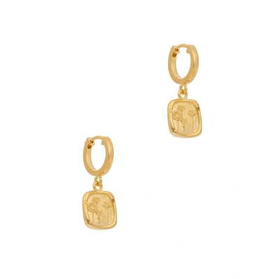 Daisy London Wild Daisies 18kt Gold-plated Hoop Earrings