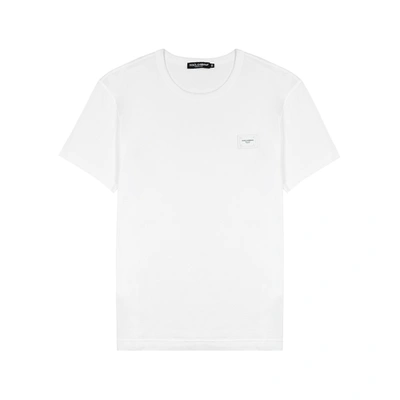 Dolce & Gabbana White Logo Cotton T-shirt