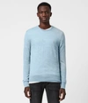 Allsaints Mode Merino Crew Sweater In Ceramic Blue Marl