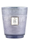 VOLUSPA APPLE BLUE CLOVER FIVE-WICK EMBOSSED GLASS CANDLE,72824