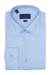 David Donahue Trim Fit Royal Oxford Dress Shirt In Blue