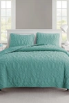 Vcny Home Shore Embossed Quilt Set In Blue