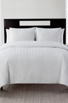 Vcny Home Nina Embossed Comforter Set In Whit1